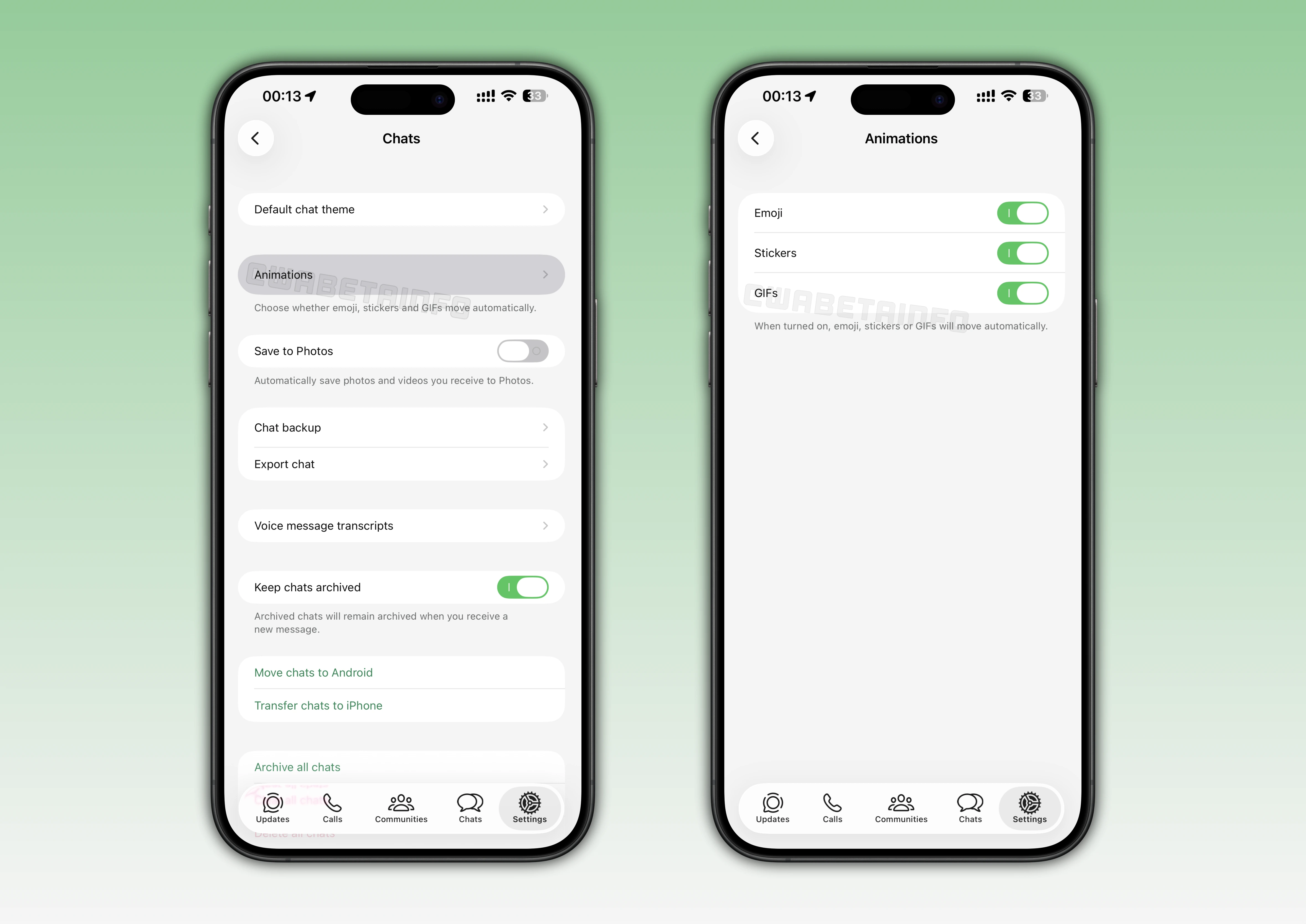 WhatsApp iOS beta feature lets users control animations for emojis, stickers, and GIFs