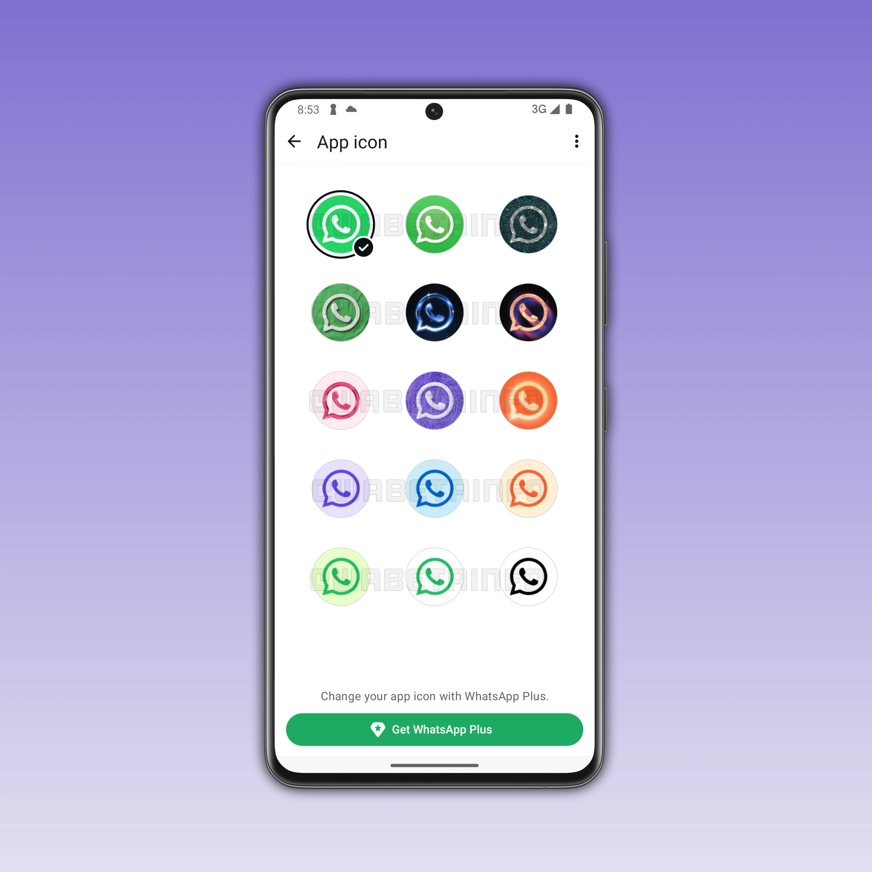 WhatsApp Plus offers 14 new app icons