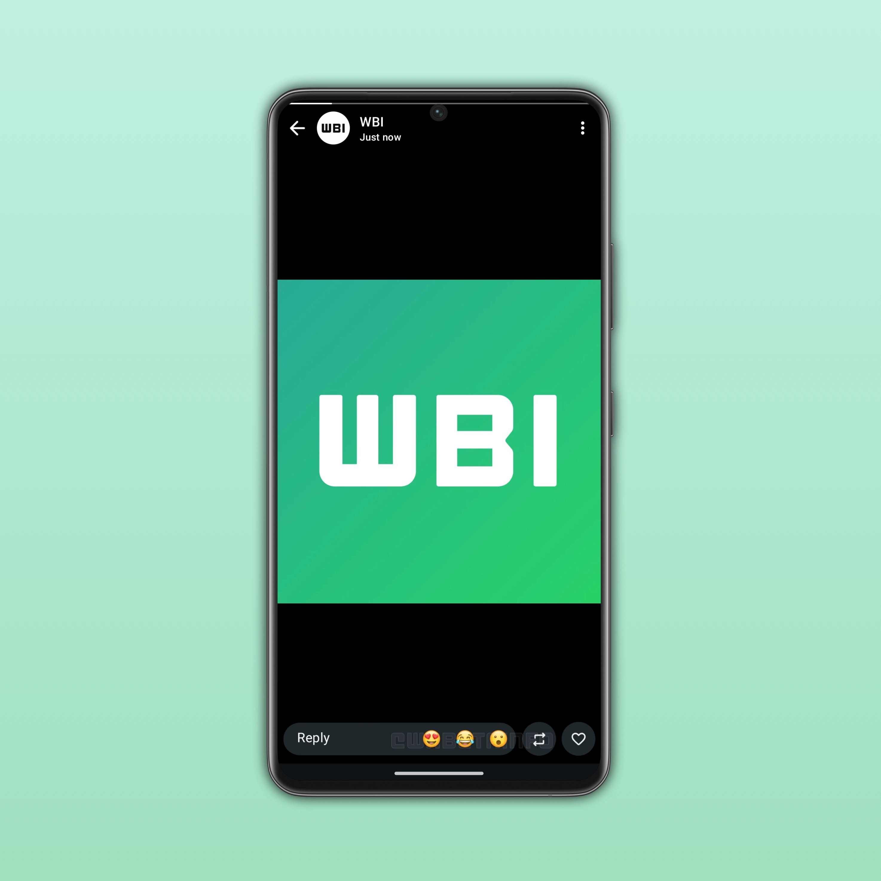 The images shows quick status reactions for the latest WhatsApp beta for Android update