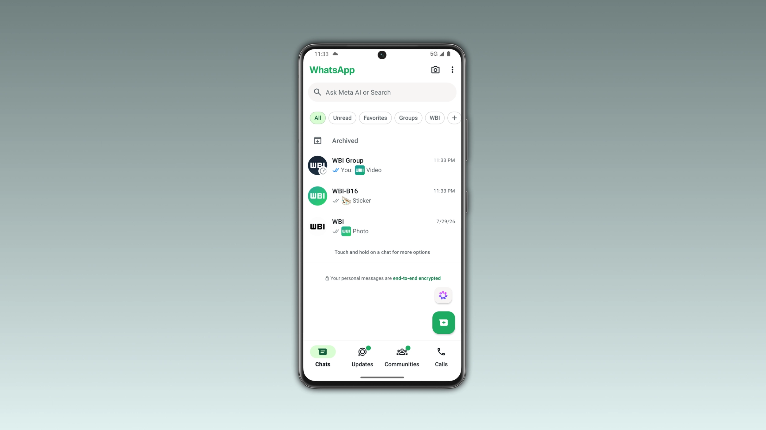 The image shows a feature that lets users see the media preview from the chat list